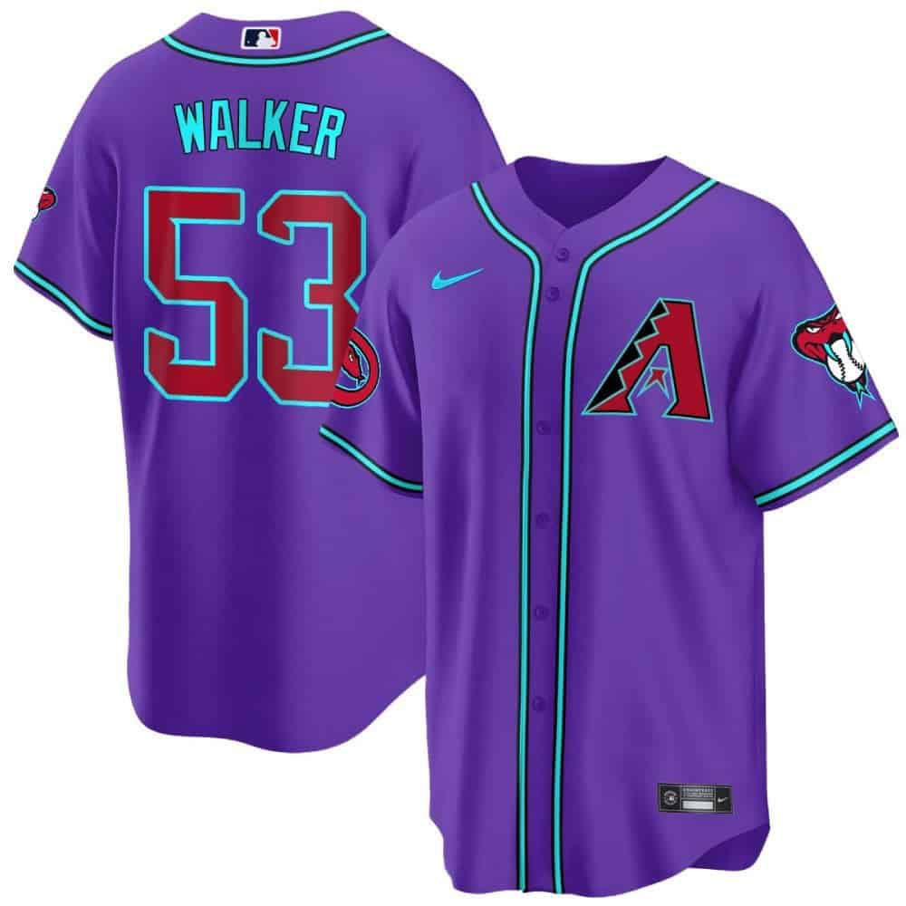 Men Arizona Diamondback #53 Walker Purple 2024 Nike Cool Base MLB Jersey